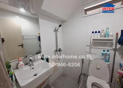 Modern bathroom with sink and toilet