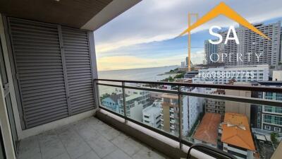 High-rise balcony with ocean view