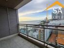 High-rise balcony with ocean view