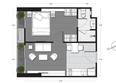 Floor plan of an apartment