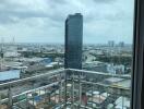 View from balcony with cityscape