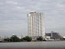 High-rise apartment building with river view