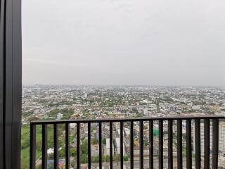 View from balcony overlooking cityscape