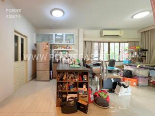 Spacious and organized main living area with storage and modern fixtures