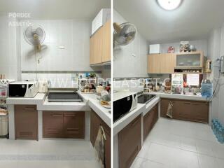 Modern kitchen with appliances and storage