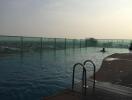 Rooftop swimming pool with city view