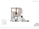 Floor plan of Tower B, 3rd to 8th Floor 1BR 39 sqm