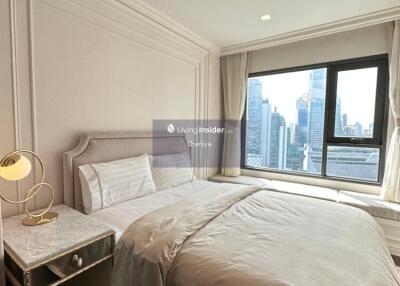 Modern bedroom with city view