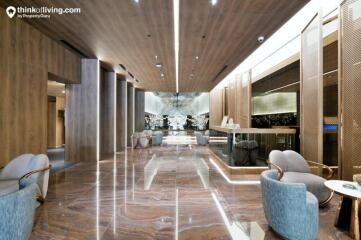 luxurious building lobby with modern design