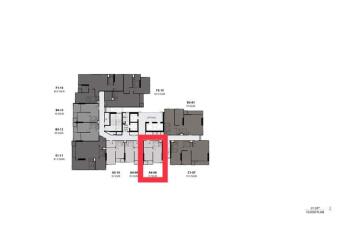 floor plan of the building highlighting apartment A5-08