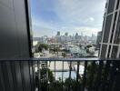 Balcony with city view