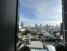 City skyline view from a high-rise building