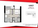 Floor plan of a residential unit