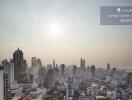 Skyline view of the city with skyscrapers