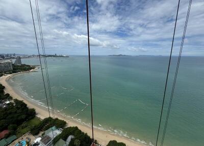 View from balcony overlooking the beach and ocean