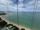 View from balcony overlooking the beach and ocean