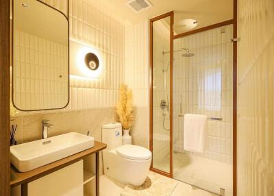 Modern bathroom with elegant fixtures