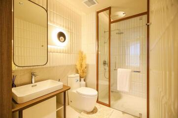 Modern bathroom with elegant fixtures