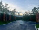 Entrance to the property with landscaping and clear sky