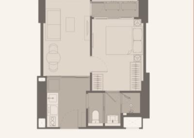 Floor plan of a 35 square meter apartment