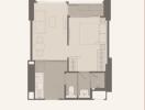 Floor plan of a 35 square meter apartment