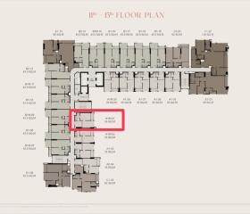 11th to 15th floor plan of the building