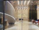 Modern building lobby with stylish design