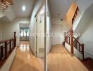 Hallway with wooden flooring and staircase