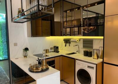 Modern kitchen with built-in appliances