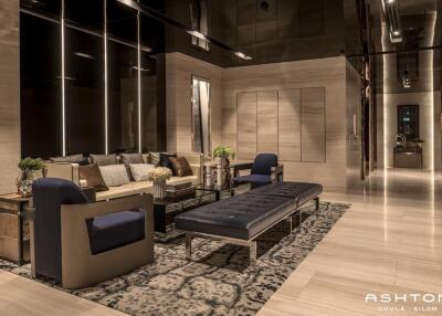 Modern and luxurious living room with sophisticated furniture