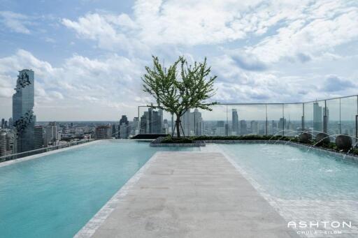 Rooftop pool with city view