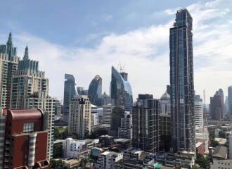 Cityscape view of high-rise buildings