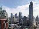 Cityscape view of high-rise buildings