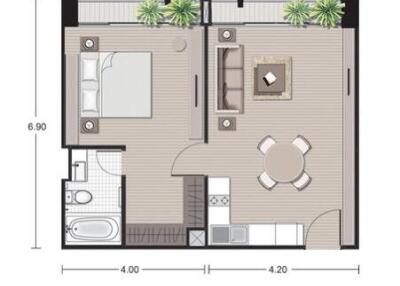 Floor plan layout for apartment A7