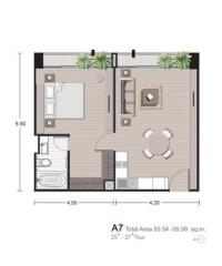 Floor plan layout for apartment A7