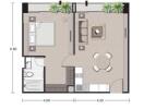 Floor plan layout for apartment A7