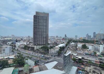 Cityscape view with high-rise buildings