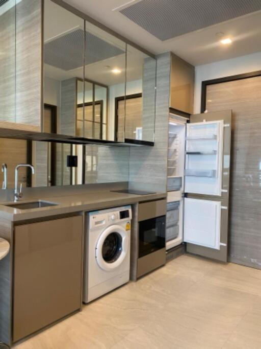 Modern kitchen with built-in appliances