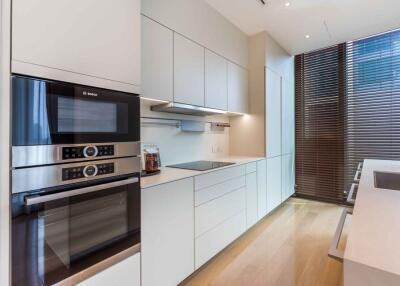 Modern kitchen with built-in appliances