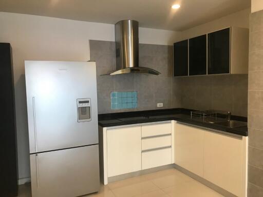 Modern kitchen with stainless steel appliances