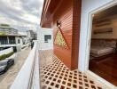 Balcony with view and adjacent bedroom