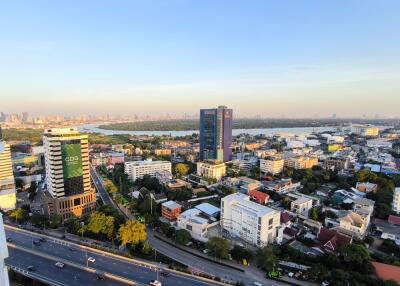 Cityscape view from a high-rise building