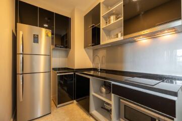 Modern kitchen with stainless steel appliances