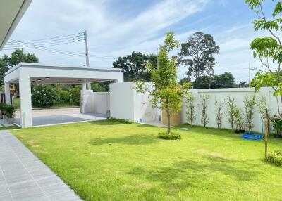 Beautiful outdoor garden with trees and open space