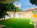 Lush garden with privacy fencing