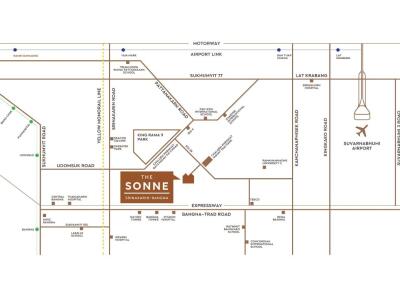 Map showing the location of The Sonne project in Bangkok