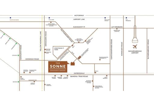 Map showing the location of The Sonne project in Bangkok