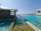 luxurious swimming pool with sea view