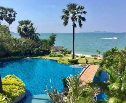 Beautiful beachside pool with ocean view