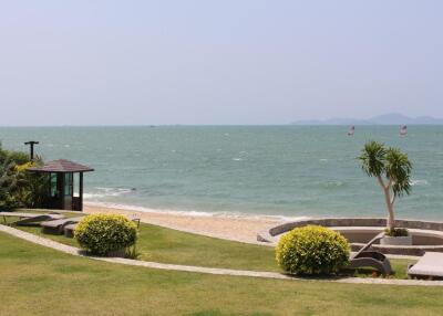 Beachfront garden with a view of the ocean